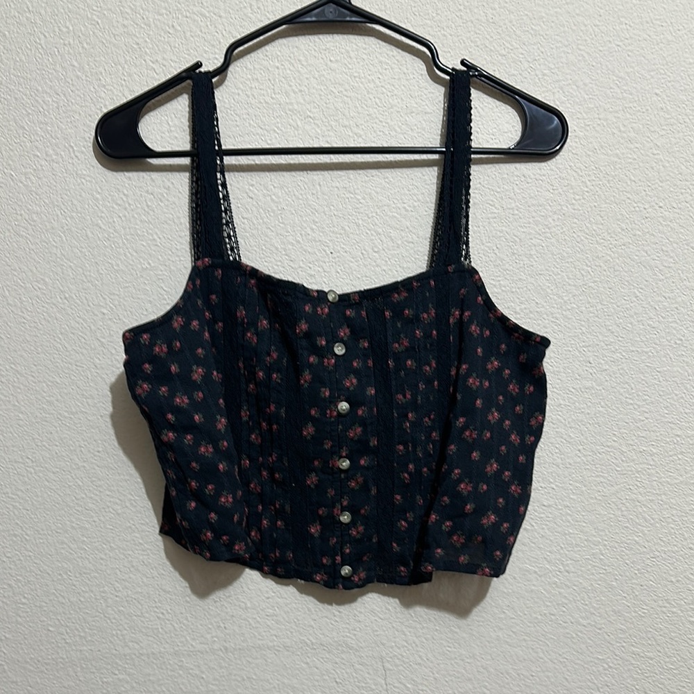 American Eagle Outfitters Blue Sleeveless Bustier Tank Top / box 50 - Picture 1 of 7